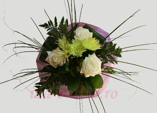 Clic pentru a vedea imaginea mărită Buchet din trandafiri si crizanteme