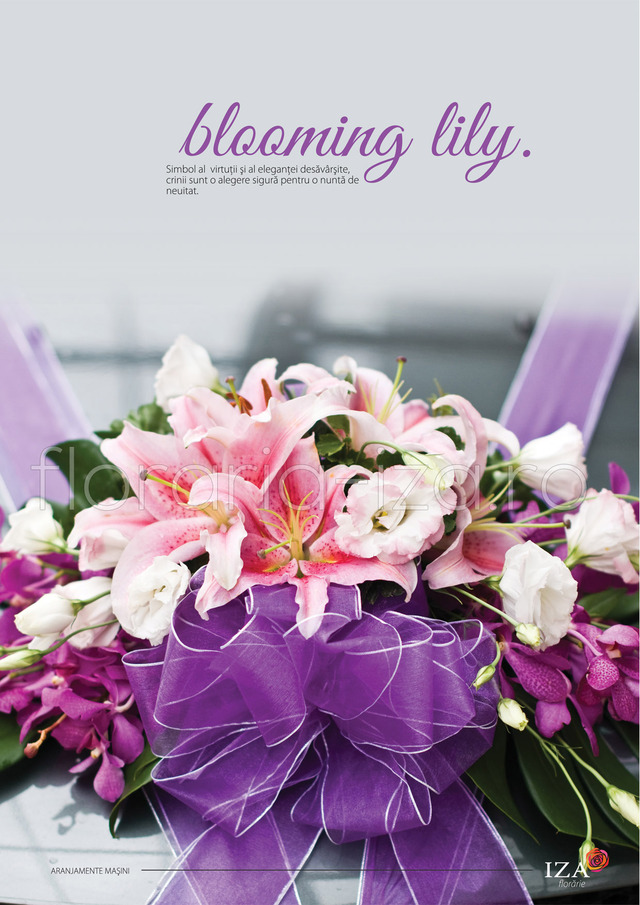 Clic pentru a vedea imaginea mărită Blooming lily - Aranjament pentru masina