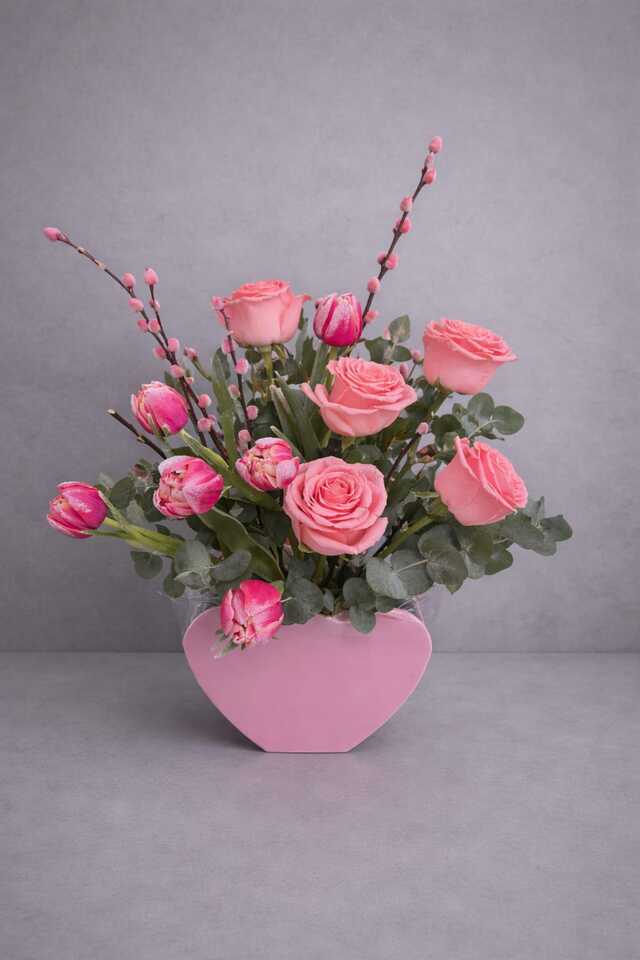 Clic pentru a vedea imaginea mărită Cutie inima roz